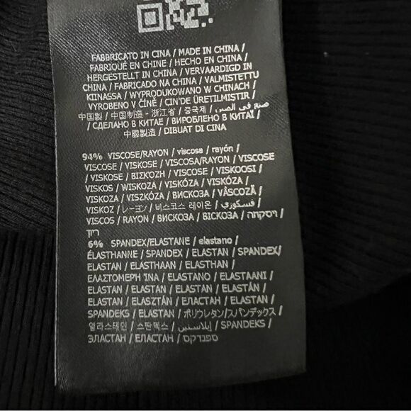 Guess Sweater Womens Small Black Rib-Knit Long Sleeve Turtle Neck Viscose Blend - Picture 10 of 13